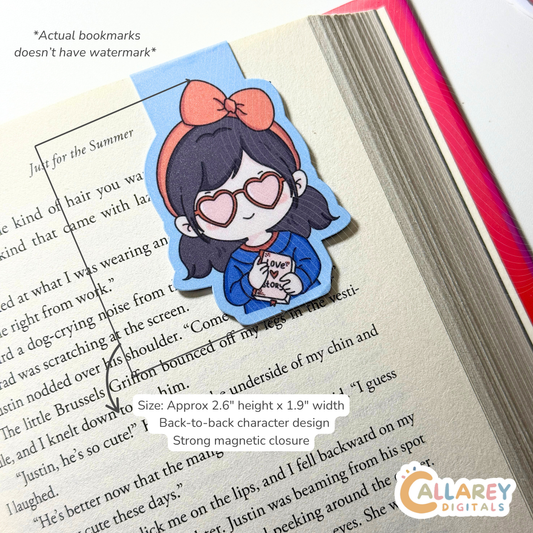 Romance Reader Magnetic Bookmark & Sticker | Bookish Charm for Readers