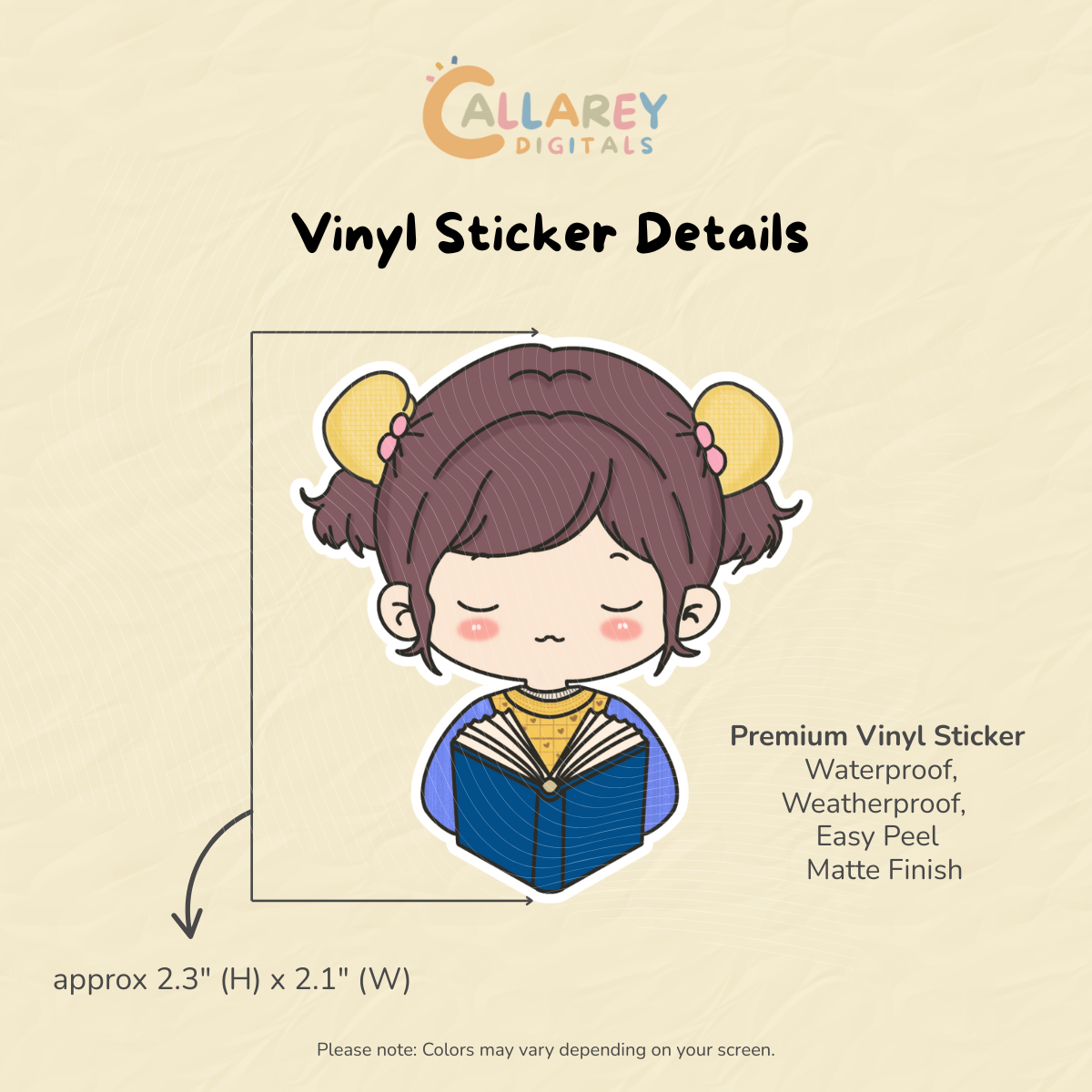 Serious Reader Magnetic Bookmark & Sticker | Bookish Charm for Readers