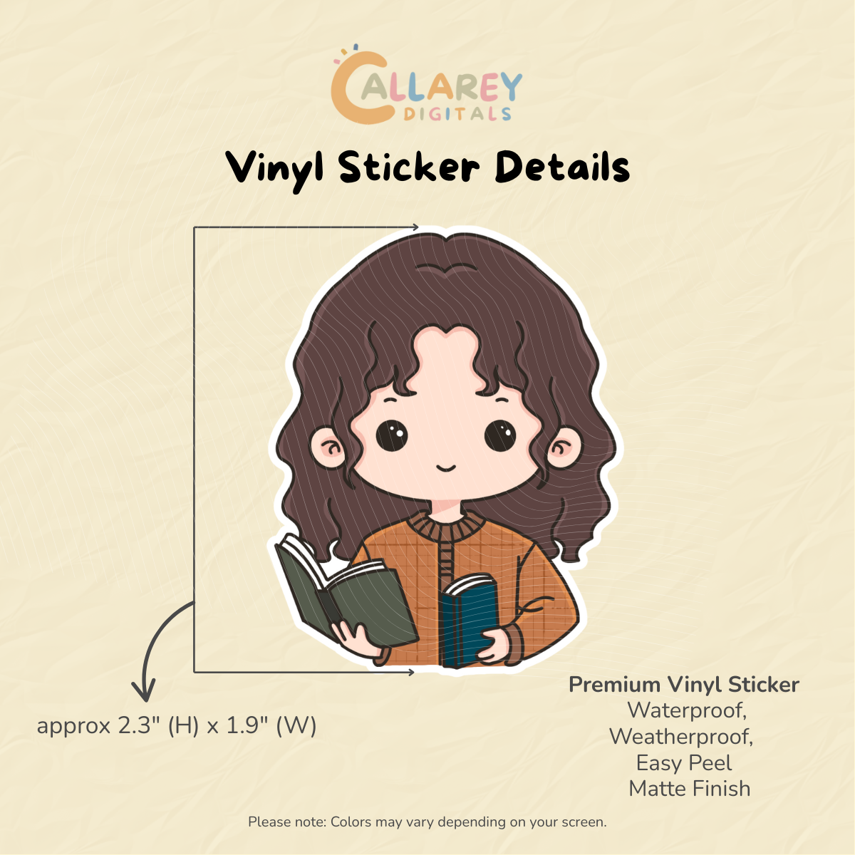 Cozy Scholar Magnetic Bookmark & Sticker | Bookish Charm for Readers