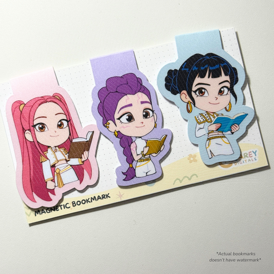 KPDH Huntrix Golden Magnetic Bookmarks