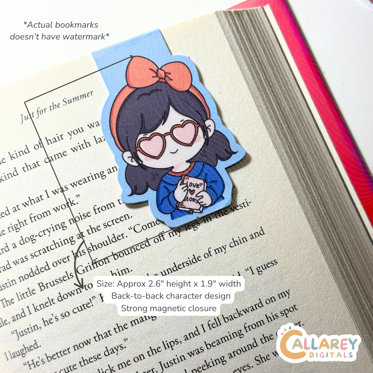 Romance Reader Magnetic Bookmark & Sticker | Bookish Charm for Readers