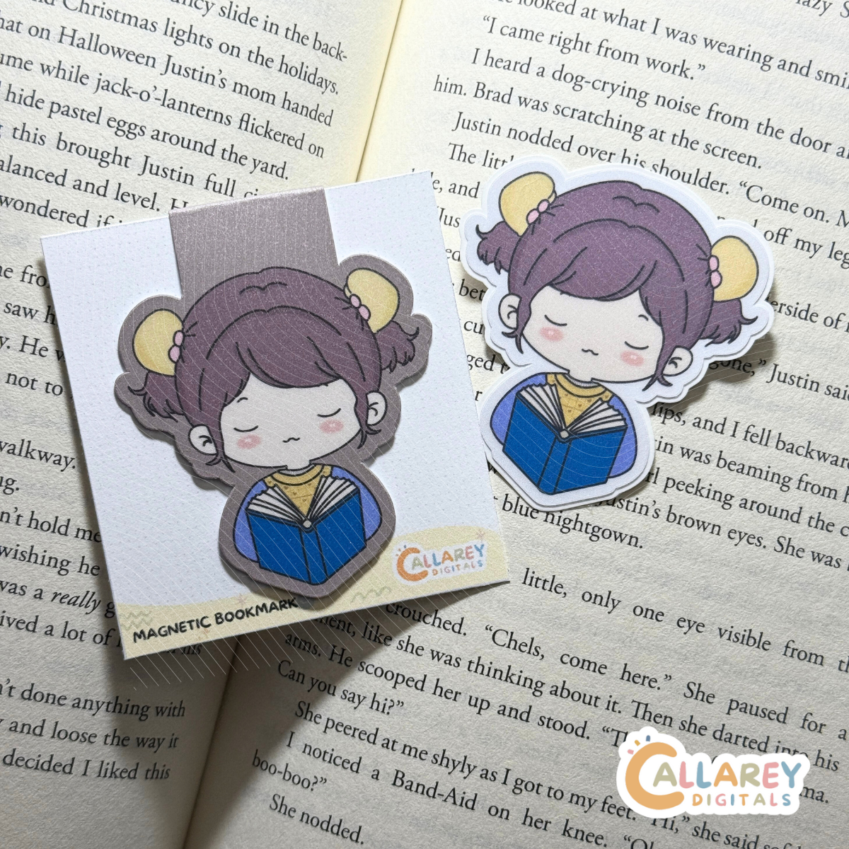 Serious Reader Magnetic Bookmark & Sticker | Bookish Charm for Readers