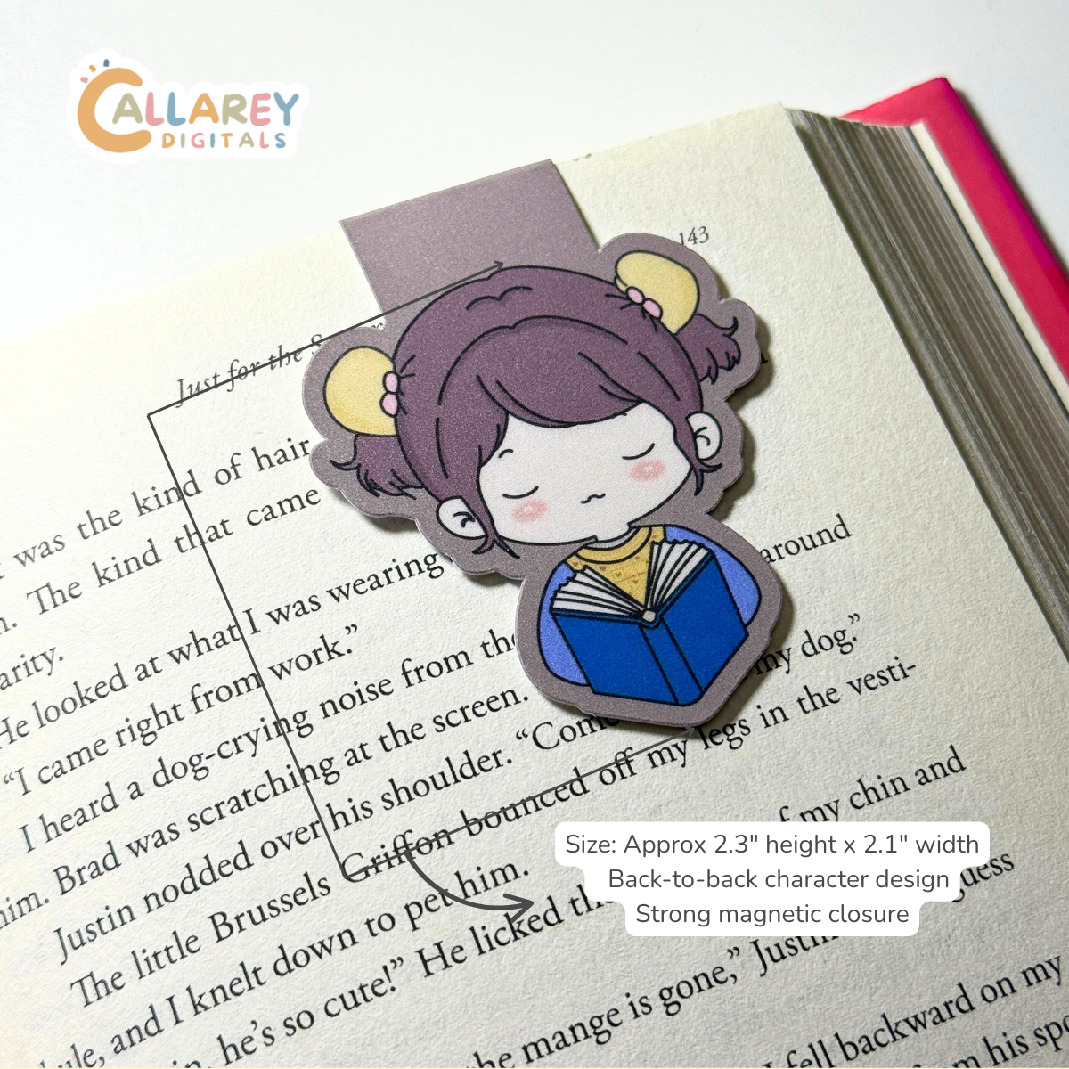 Serious Reader Magnetic Bookmark & Sticker | Bookish Charm for Readers