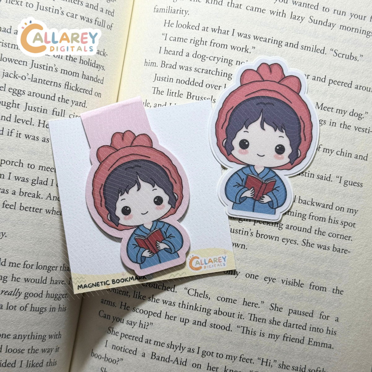 Glow & Read Magnetic Bookmark & Sticker | Bookish Charm for Readers