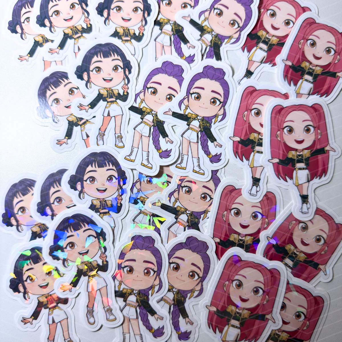 Kpop Demon Hunters Golden l KPDH l Rumi, Zoey, Mira | Waterproof, Vinyl Stickers Set