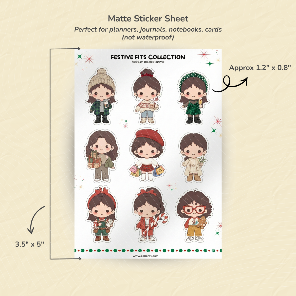 Sticker Sheet I Festive Fits Collection